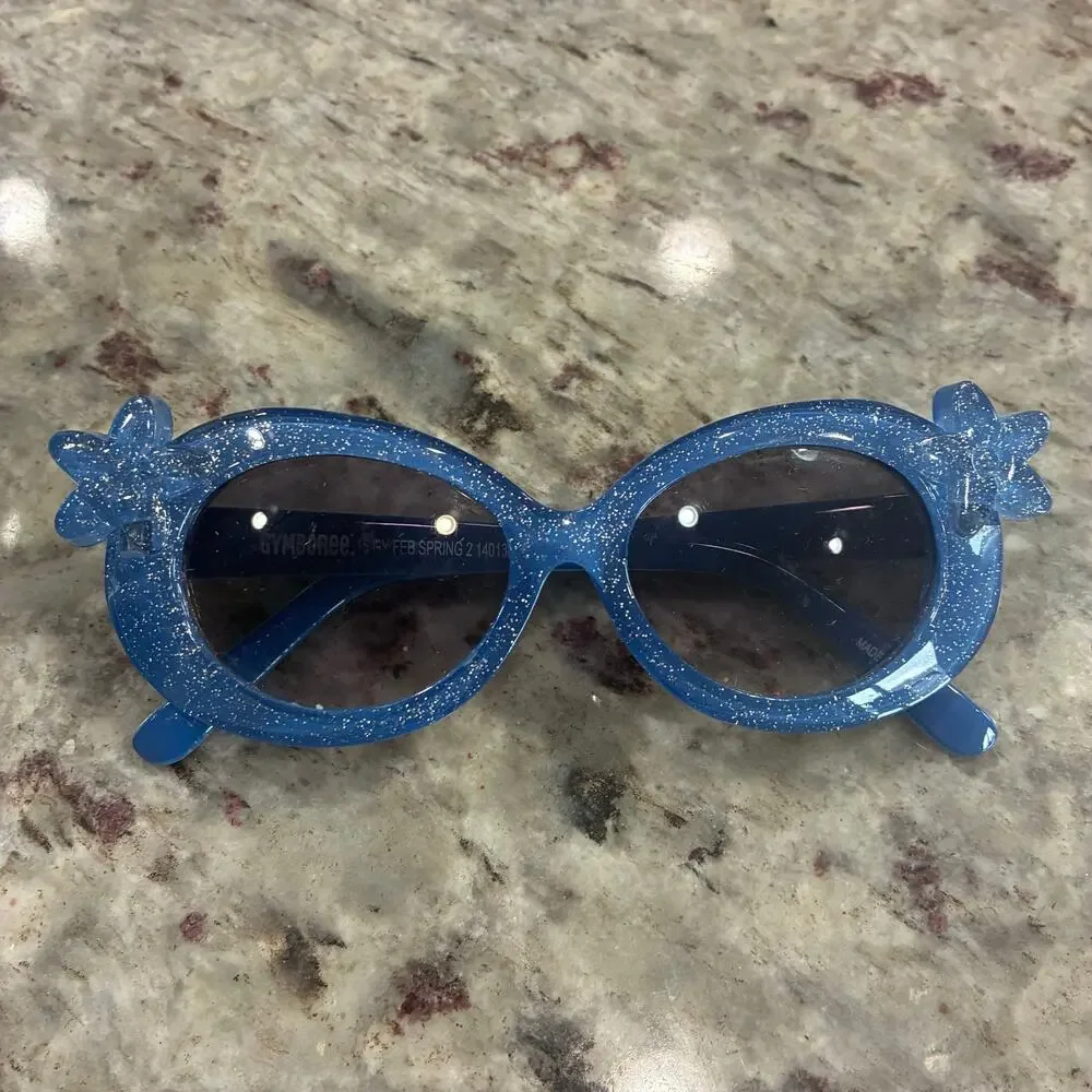 Gymboree Blue Glitter Bow Sunglasses – Girls – Cute Summer Accessories